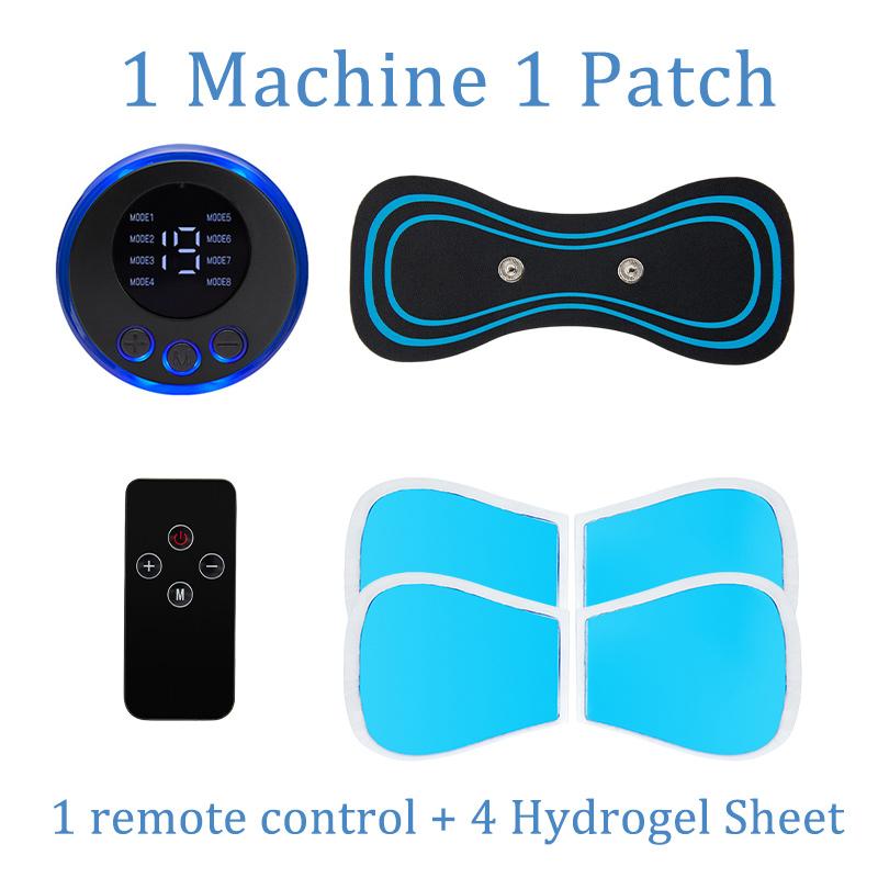 EMS Mini Electric Pulse Neck Masager LCD Display 8 Mode Cervical Massage Patch Muscle Pain Relief Tool Portable Body Massager
