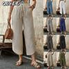 Pantaloni și capri cu imprimeu ocazional la modă pentru femei