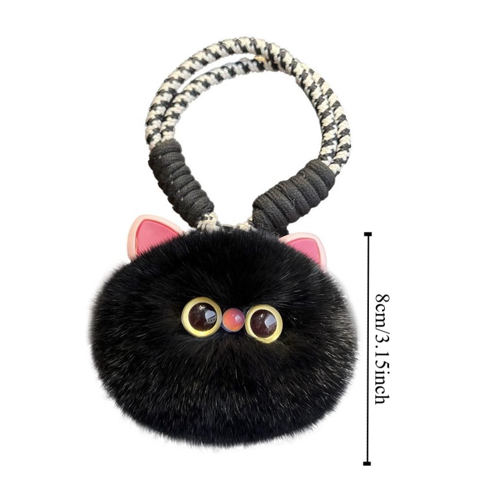Taschenanhänger Katze Plüsch Anhänger Felliger Plüschball Schlüsselanhänger Imitation Kaninchenfell Schlüsselanhänger Frauen Mädchen