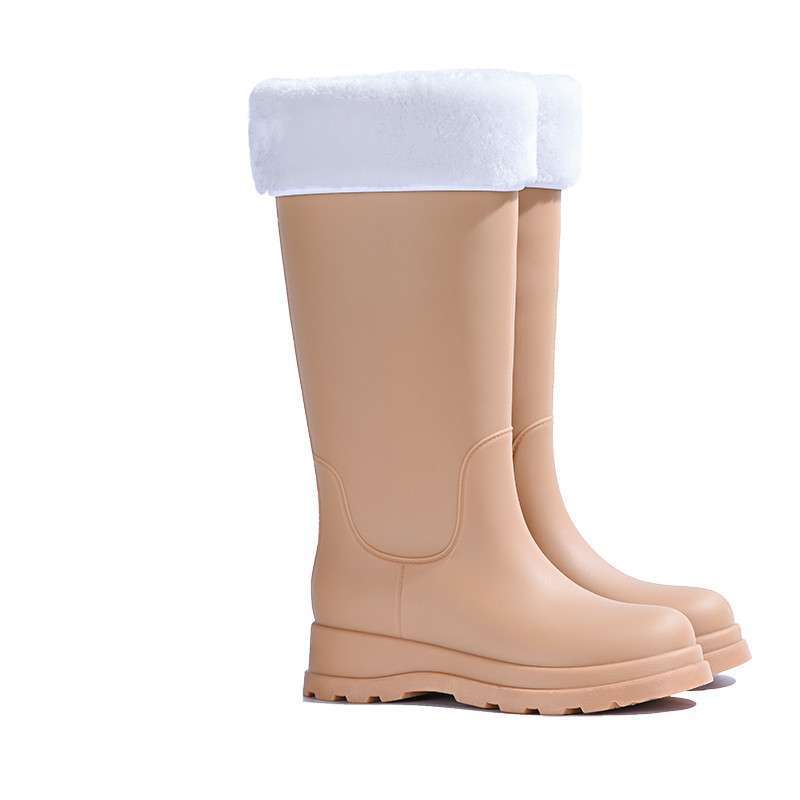Japonské vysoké holínky dámská móda svrchní oděv protiskluzové, vodotěsné a oděruvzdorné integrované gumové boty kuchyňské dlouhé holínky měkká podrážka