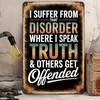 Vintage Sarcastic Metal Wall Sign Distressed Iron Plaque Living Room Decor