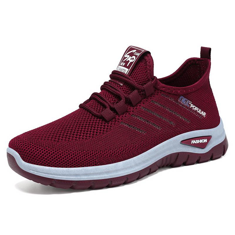 Shoes women's new women's shoes flying woven breathable couple casual shoes versatile soft sole lightweight sports shoes