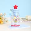 Water bottle creative cartoon straw cup tea separation high temperature resistant plastic cup students go to school portable cup