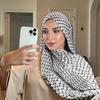 Arab Chiffon Scarf Women Muslim Hijab Islamic Scarves Shawl Printed Arab Long Prayer Scarf Breathable Uae Plaid Long Scarf
