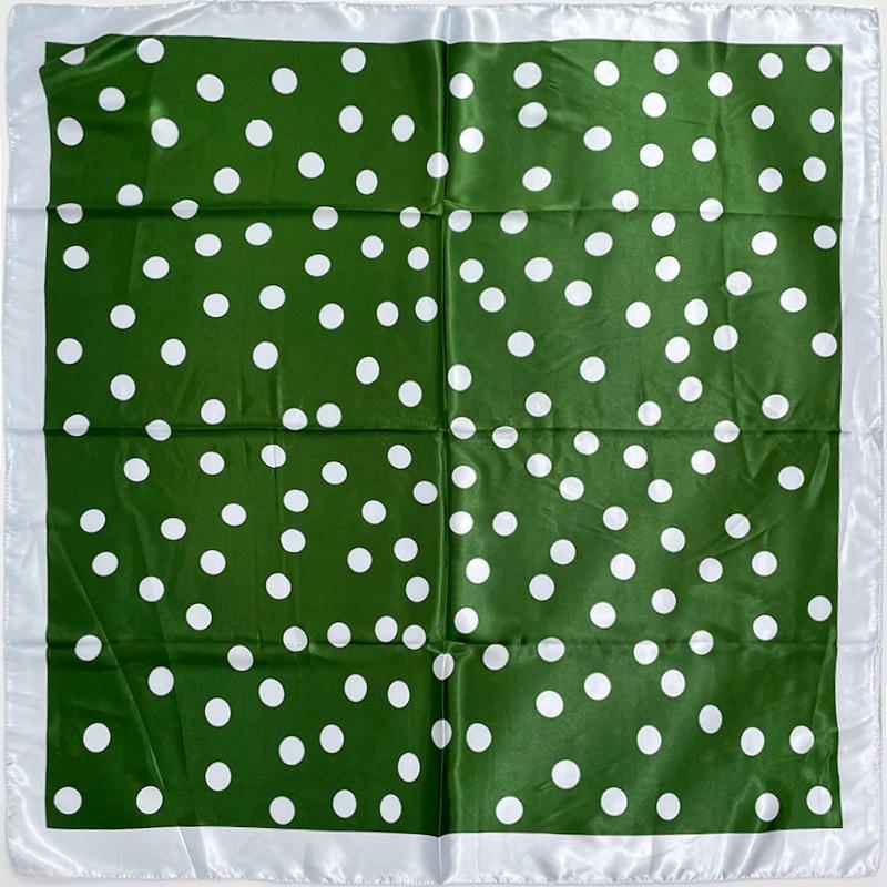 Dot Print Headband Hijab Scarfs For Women Square Shawls Wraps Bandana Head 90*90CM Square Kerchief Neck Scarf EMA