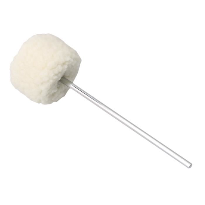 Tambour de batteur de pédale de tambour d'acier inoxydable de feutre de tambour de tambour long 194mm