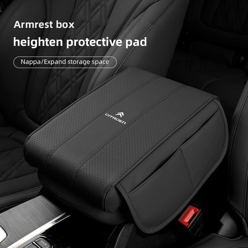 PU Leather Car Armrest Mat Center Console Heighten Pad For Citroen C8 DS3 C6 C3 Vts C4 Saxo C4L C5 C2 C1 Xsara C3-XR Picasso