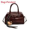 Retro Bowling Bag Handbag Pu Material With Zipper Closure For Daily Use