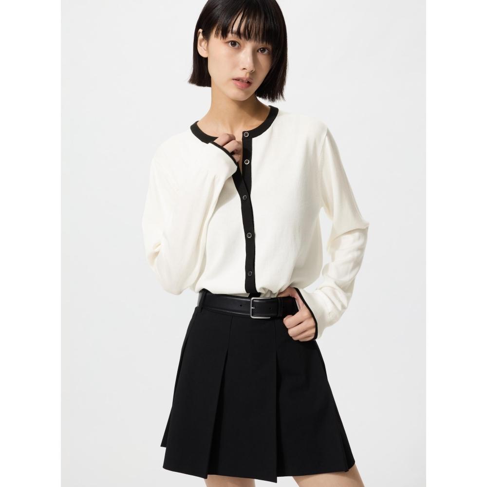 Uniqlo Uv Protection Crew Neck Cardigan  Color Block 