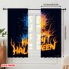 2pcs,2D Plane Printing Creative Curtains Halloween Ghost (14) Versatile Fabric (without Rod) Room Decor Ldeal for Bedroom Living