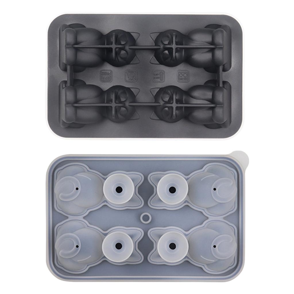 3D Silicone Mold With Funnel , Whiskey & Cocktail Ice Trays , Brandy, Fast ,Free, Easy Release Novelty Gift For Men