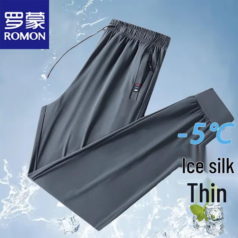 Romon Men s Ice Silk Summer Casual Pants 4XL