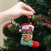 Christmas Stockings Series Flat Car Festive Atmosphere Christmas Tree Decoration Acrylic Backpack Pendant