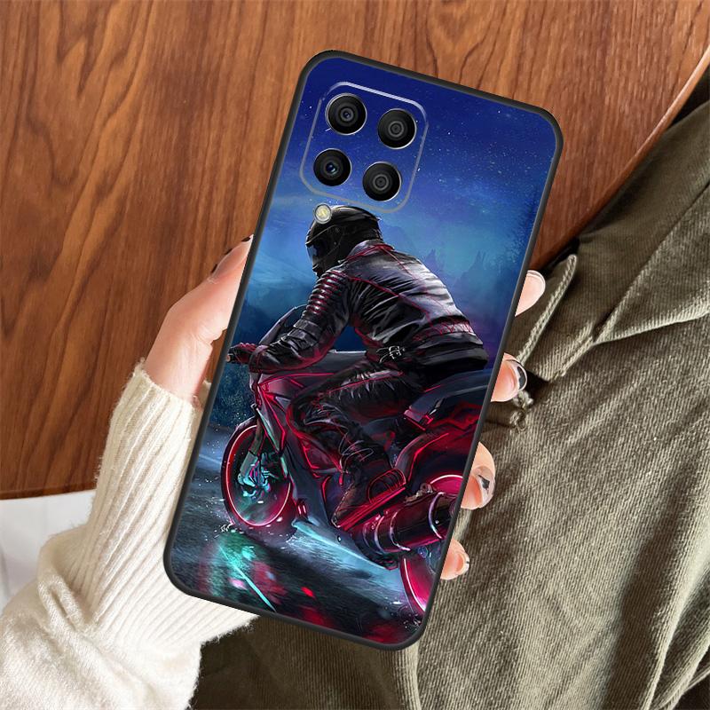 Neon Motorcycle Art Case For Samsung Galaxy M11 M21 M31 M35 M12 M13 M14 M15 M16 M36 M56 M53 M32 M52 M55 M34 M54