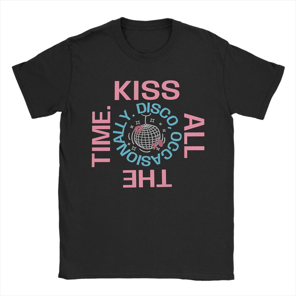 Unisex Unisex Kiss All The Time Disco T Shirts Harrys Music Styles 100 Cotton Clothes Vintage Short Sleeve Tees Gift Idea TShirts