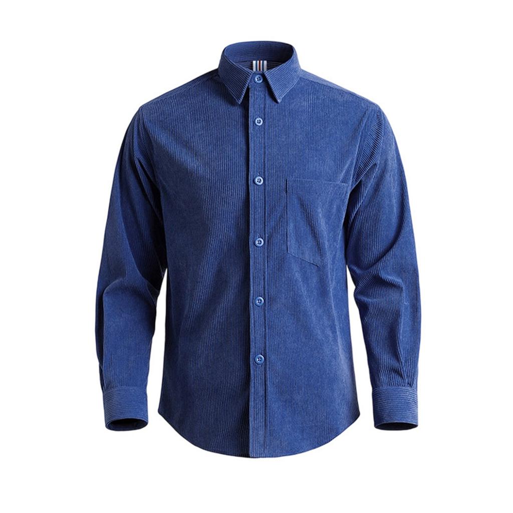 Men's Corduroy Long Sleeve Work Shirt Jacket for Fall Winter Casual Outerwear