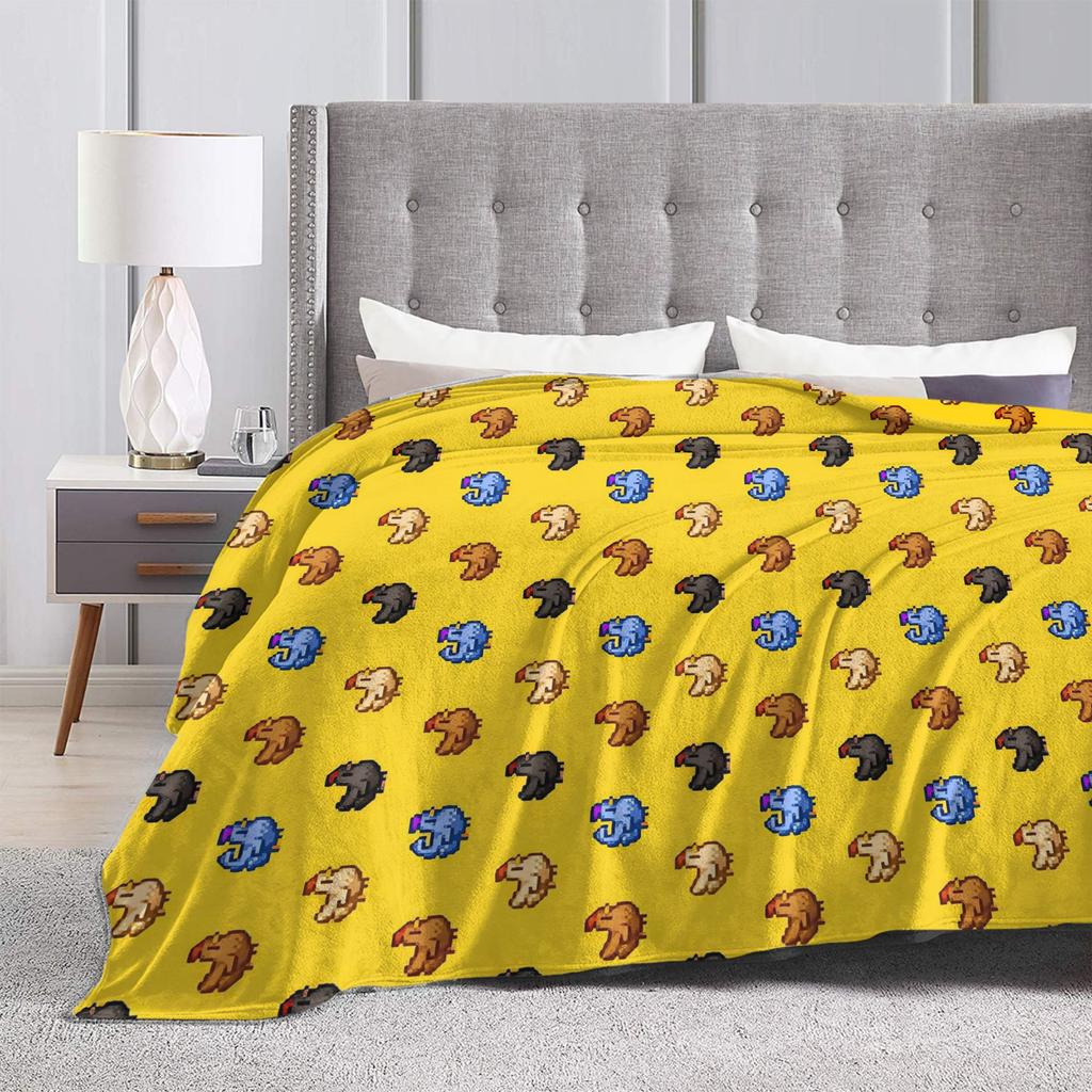 Stardew Valley PixelArt Flannel Blanket  Soft Throw Blanket for Home Decor Decorative Street Trend Bedspread Sofa Bed Cover