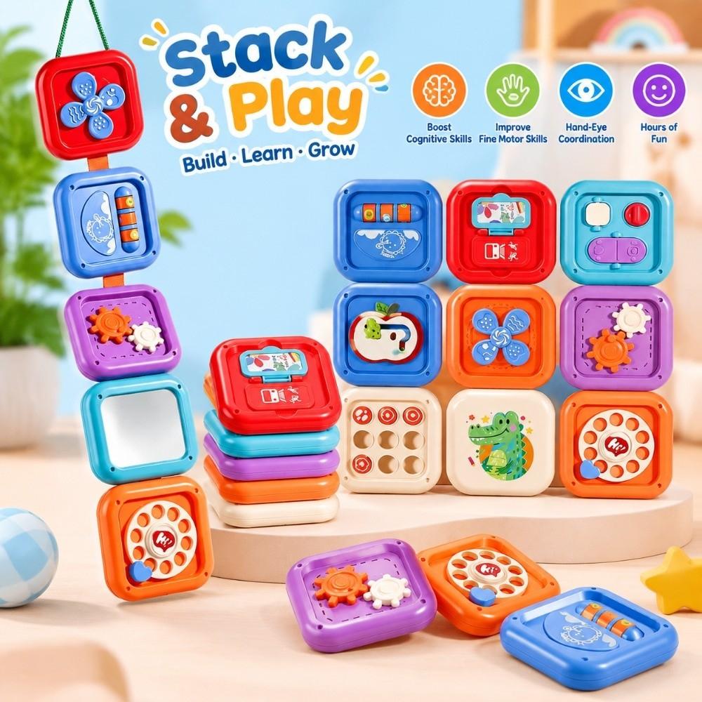 1 Set 12 in 1 Baby Finger Training Toy Sensory Hexahedron Toy Toddler Preschool Learning