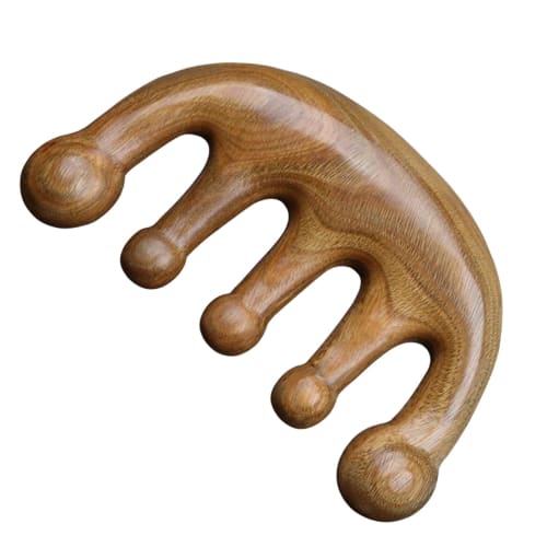 

Массажная расческа DFsucces, расческа из сандалового дерева, массажная расческа для кожи головы в форме полумесяца, изготовлена из натурального дерева премиум-класса, для акупрессуры кожи головы и меридианного массажа,