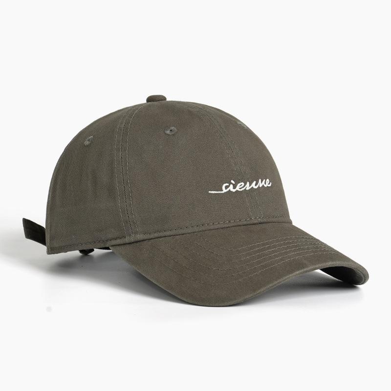 Hochwertige reine Baumwollkappe Herren Frühling und Sommer Weiches Oberteil Dünnes Gesicht High-End Baseballkappe Damen Gesicht Kleine Buchstabenstickerei