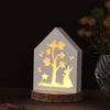 Flexible Silicone Home Decoration Mold Hollow Out House Shaped Candlestick Mould Gypsum Mould for Atmosphere Light