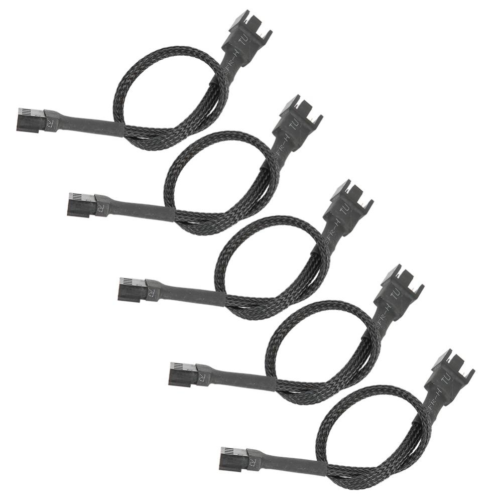 5PCS 4-Pin PWM Fan Cable 30cm PC Fan Cable Practical Motherboard Cable  Motherboard Connections