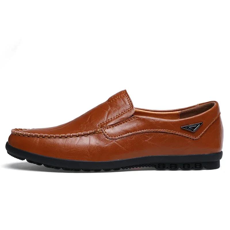 Fashion Luxury Handmade Leather Shoes for Men Men's Casual Shoes Slip on Loafers Lightweight Driving Shoes Men Flats Moccasins Hombres
