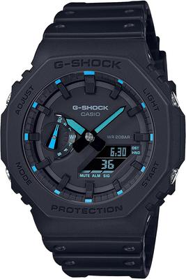 Modré hodinky G-Shock GA2100-1A2 s neonovým akcentem Pánské Modré,