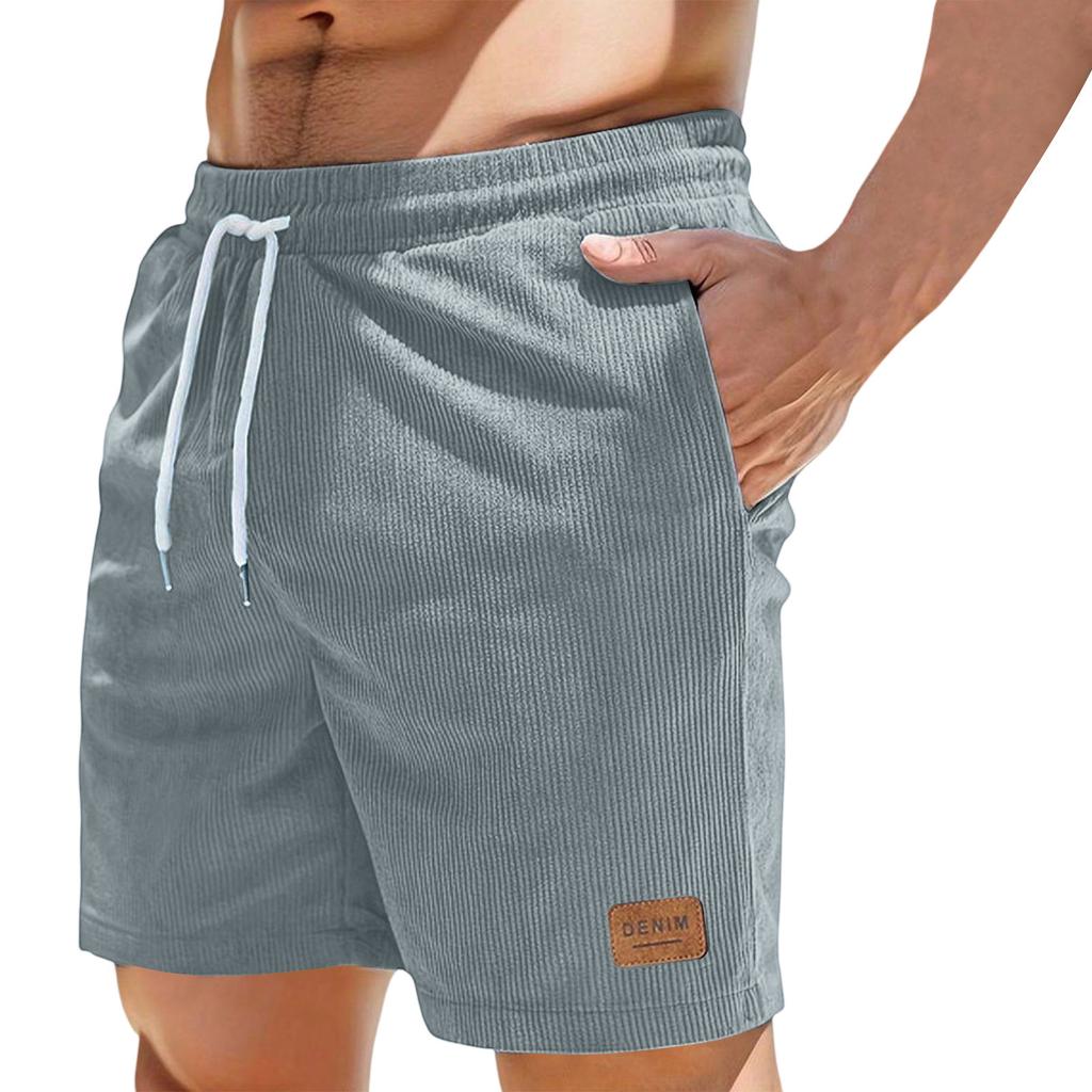 Men'S Straight Work Pants Fashionable And Casual Drawstring Shorts