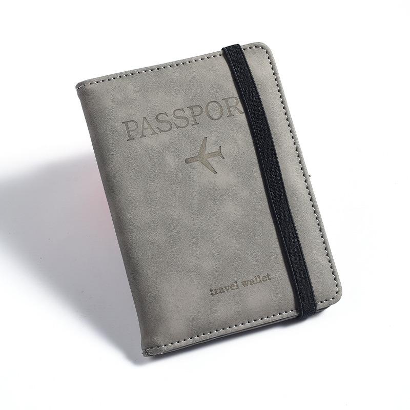Women Men Rfid Vintage Business Passport Covers Holder Multi-Function Id Bank Card Pu Leather Wallet Case Travel Accessories