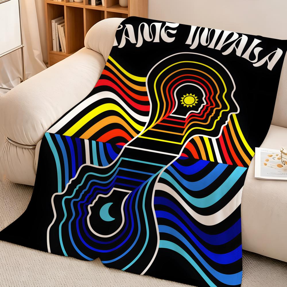 Band T-Tame.I-Impala Throw High-Density Short Plush Blanket Soft Skin-Friendly For Sofa Nap Air-Conditioned Room