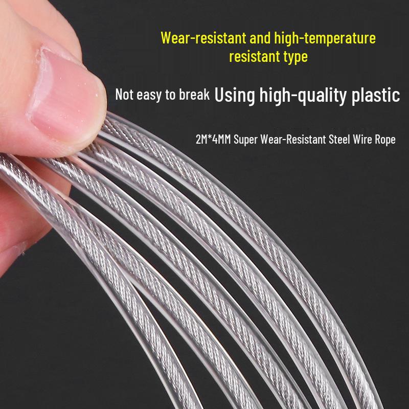 4/5mm Wear-Resistant Steel Wire Rope for Hand-Cranked Grinding Machines - Complete Set with Stainless Steel Cable