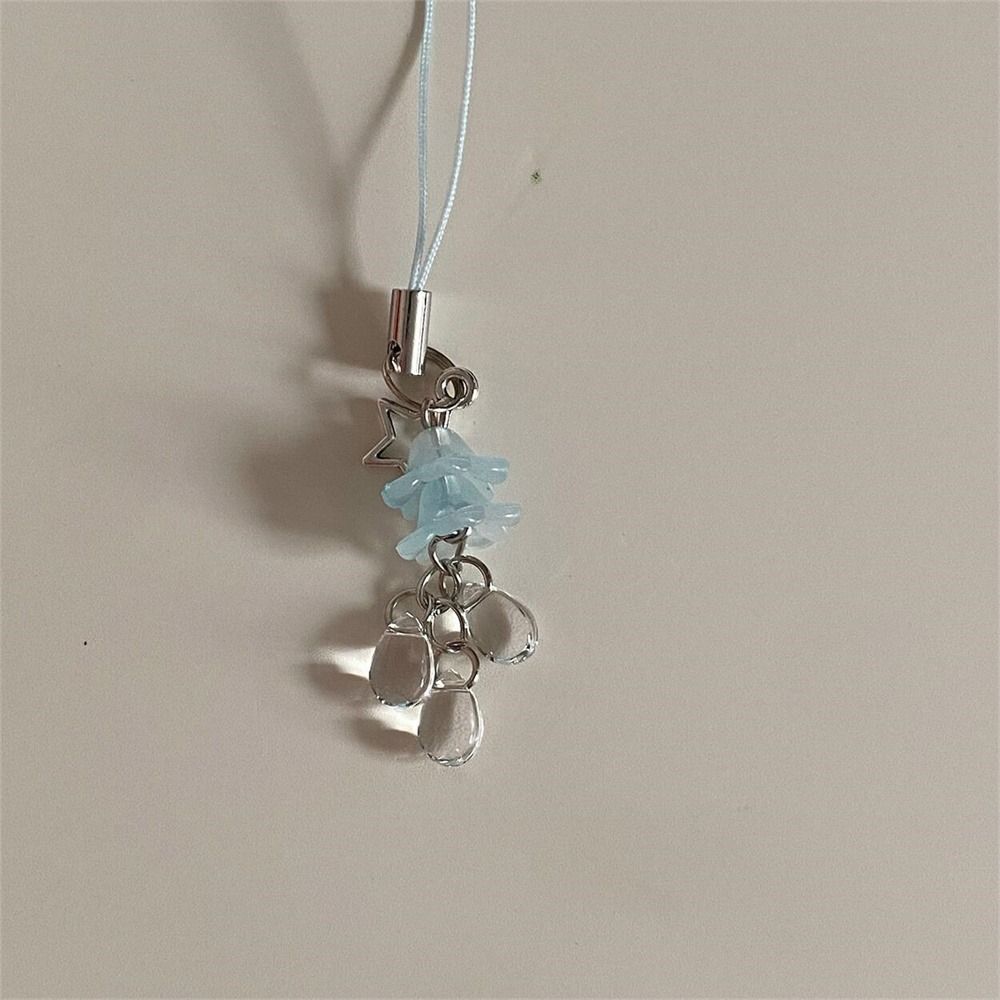 Phone Lanyard Star Jellyfish Pendant Beaded Keychain Phone Chain Strap  Backpack Ornament