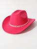 European and American retro butterfly diamond-encrusted western cowboy hat men's and women's stage jazz hat pearl wedding bride hat