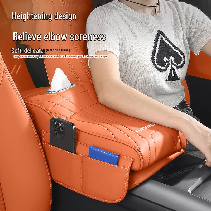 Haval H6/H9 Car Armrest Box Pad & Multifunctional H8 Heightening Pad with Tissue and Storage Box