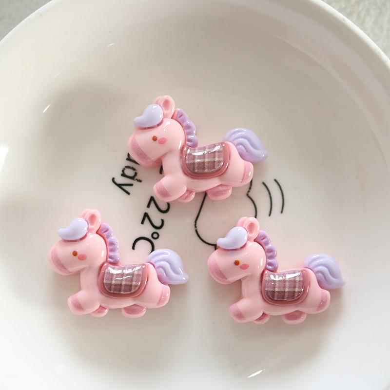 10 stuks/set Schattige Renpaard Hanger Voor Sieraden Maken Onderdelen Kawaii Hars Dieren Bedels Platte Achterkant Diy Oorbellen