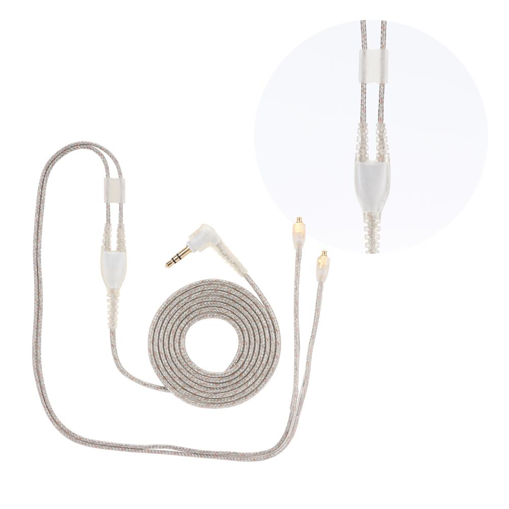 Opletený kabel pro sluchátka pro se215 se425 se535 se846 ue900(Transparentní bez mikrofonu)