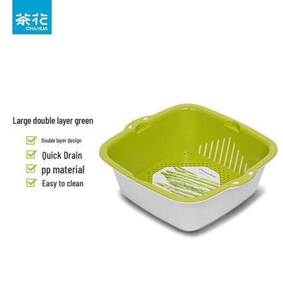 Multi-function Double-Layer Kitchen Drain Basket