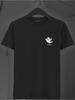 Black T-Shirt with a Small Ghost Print