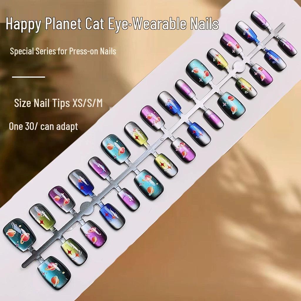 

Весенняя коллекция носимых ногтей «Кошачий глаз» - Усовершенствованные накладные ногти с завершенным темпераментом, Готовые ногтевые пластины