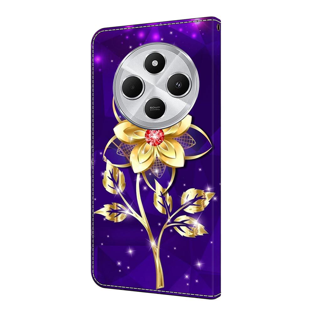 Wallet Case For Xiaomi Poco C75 4G/Redmi 14R 5G/14C 4G Pattern Printing PU Leather Flip Stand Phone Cover