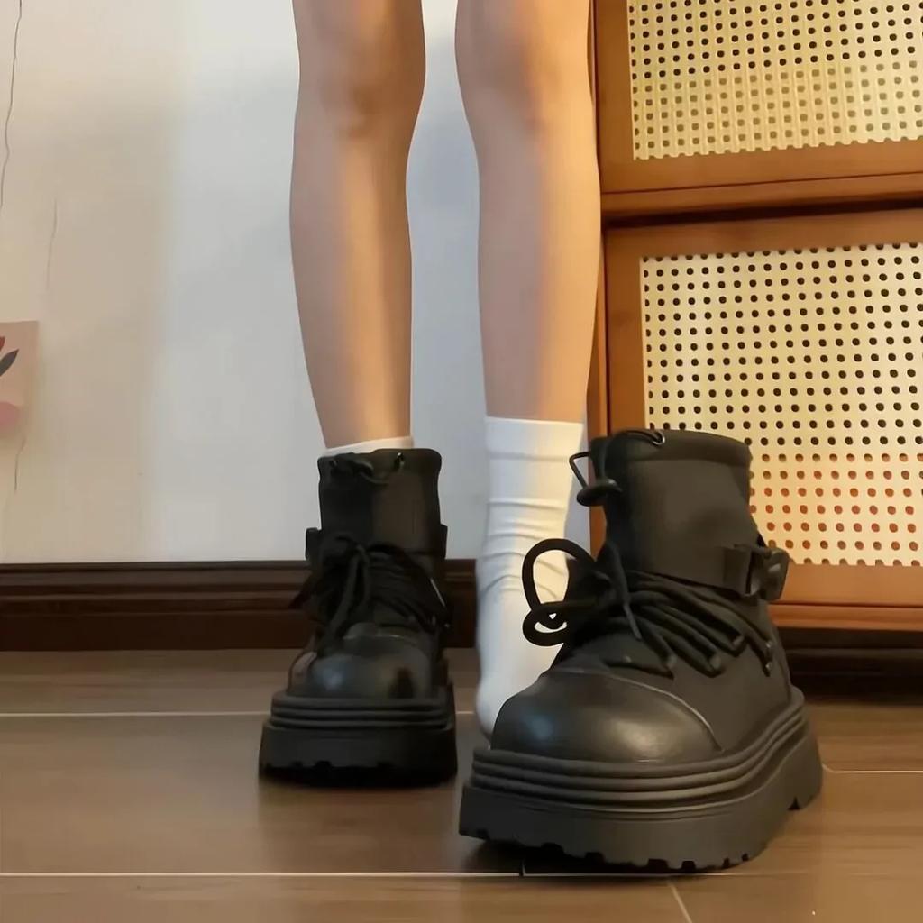 Waterproof Winter Snow Boots Women's New Hot Sale Of The Season Fleece Lined Thickened Short Cotton Boots Warm Thick Bottom Stra