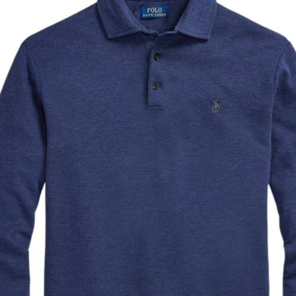Polo Ralph Lauren SS25 Long Sleeve Button Solid Polo Shirt Men Tops Blue MNPOKNI16824021-410