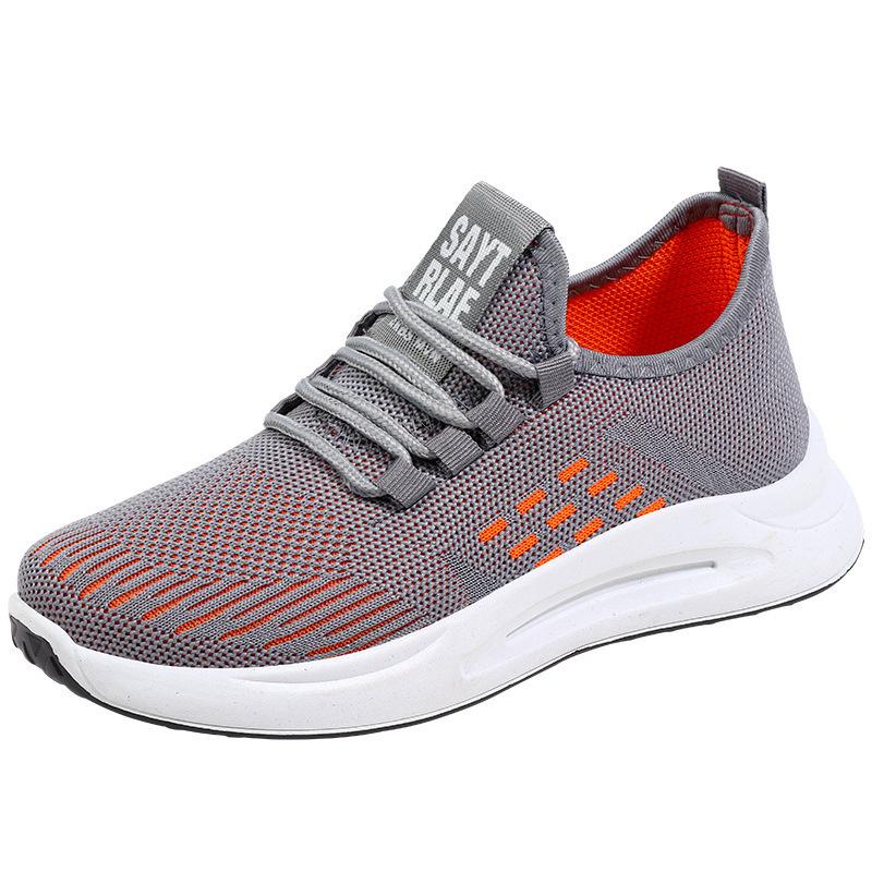 Women's shoes sports shoes breathable casual soft-soled single shoes autumn fly-woven mesh shoes student running shoes women