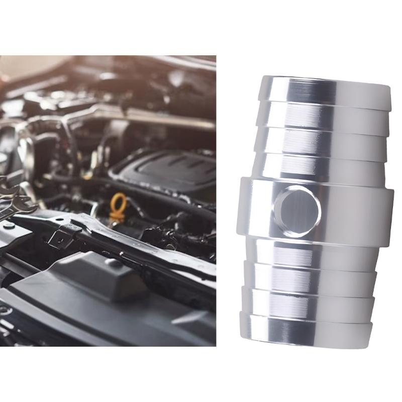 Aluminum Radiator Hose Fitting 1-1/4 Inch Hose Barb with Threaded Side Port for Cooling Line Service and Repair