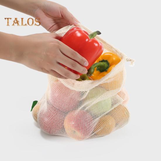 3Pcs Eco-Friendly Reusable Bags Mesh Breathable Strong Load-bearing Snacks Toys Organizer Multipurpose Grocery Shopping Bags