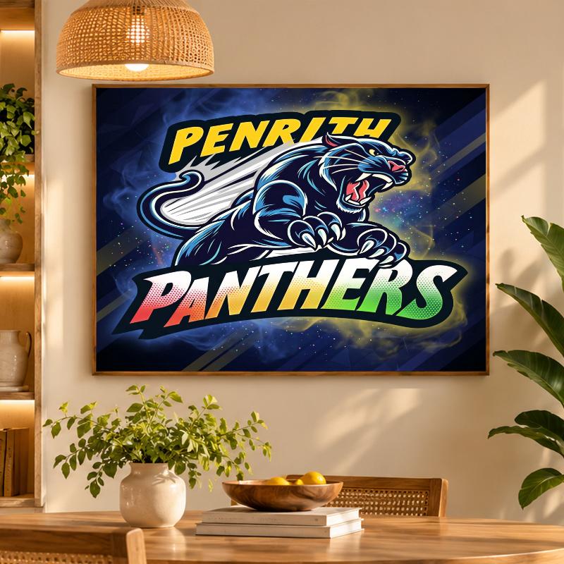 5D Diamond Painting Penrith Panthers DIY Full Drill Diamond Art Kit Home Decoration