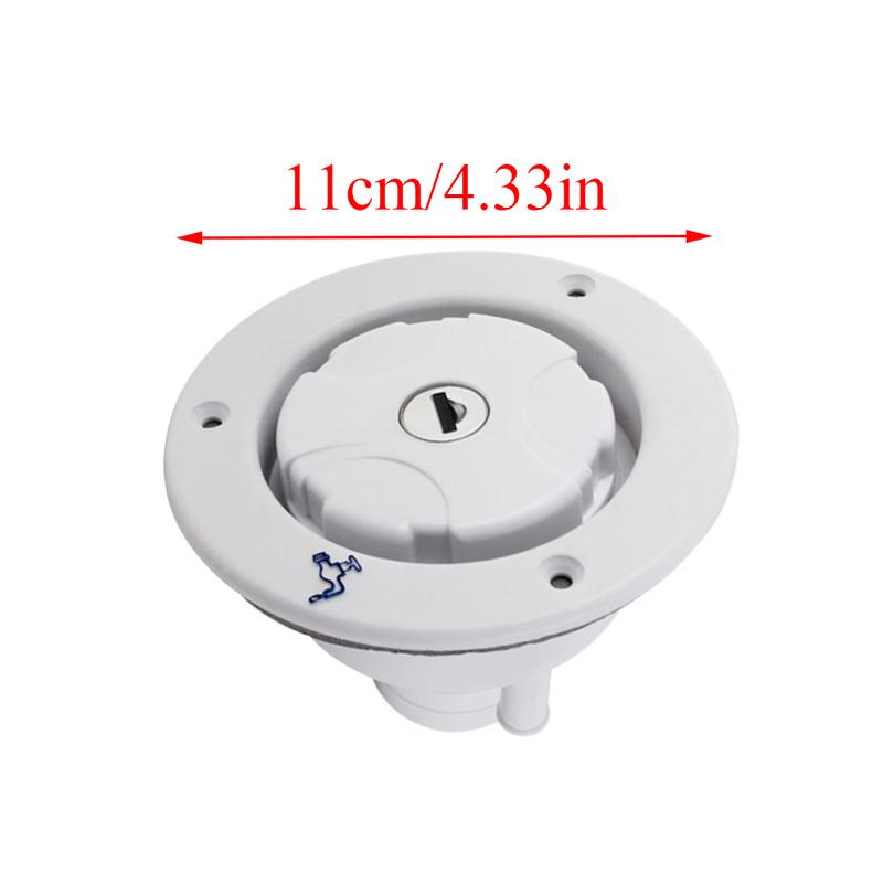 Universal RV Caravan Locking Water Filler Cap With Two Keys -Black Motorhome Locking Water Cap Fresh Water Inlet