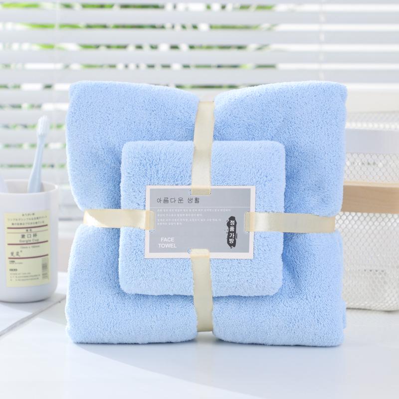 Coral Fleece Bath Towel Gift Set: Thickened Mother-Child Set, Customizable Logo