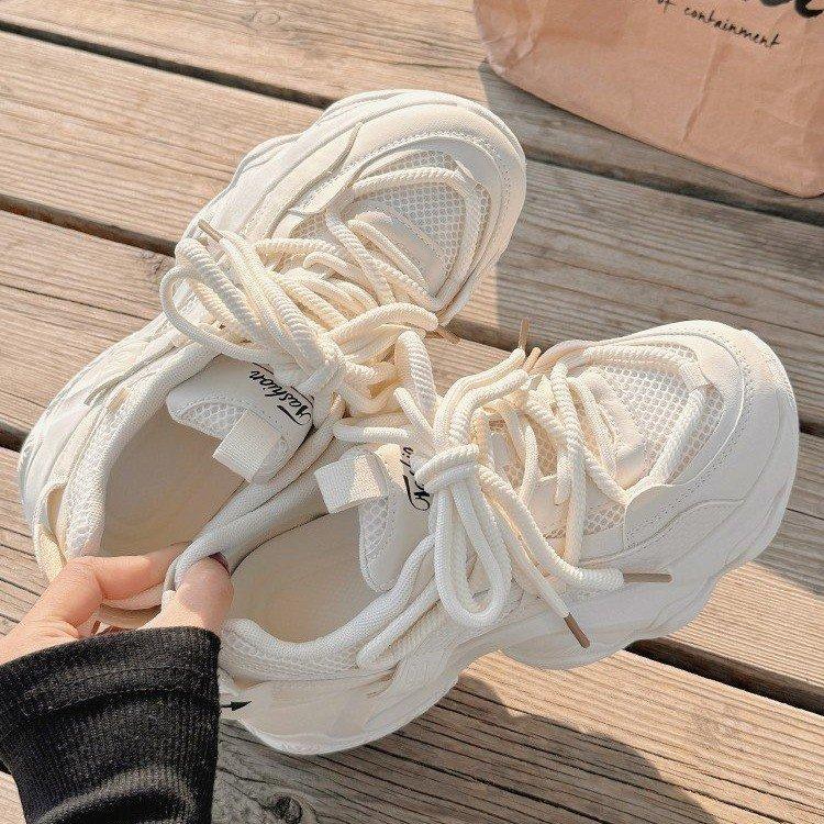 Dad shoes spring and summer new mesh shoes breathable mesh shoes thick sole
